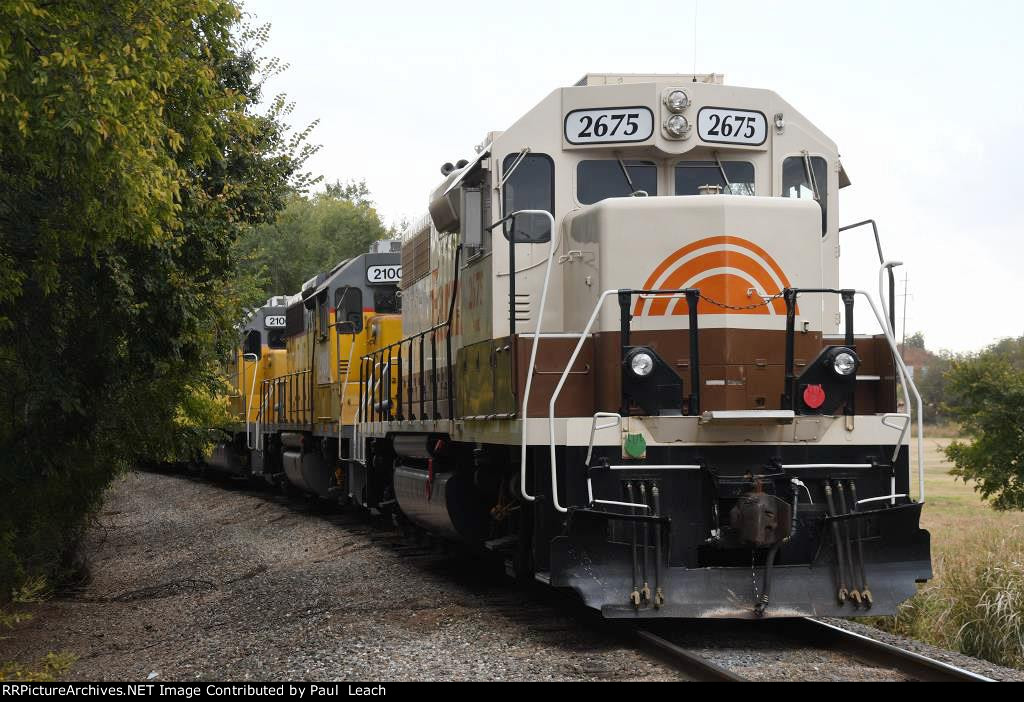 Tied down grain train